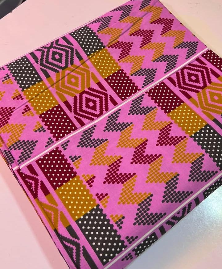 Ghana Tribal Ankara - Pink Notes